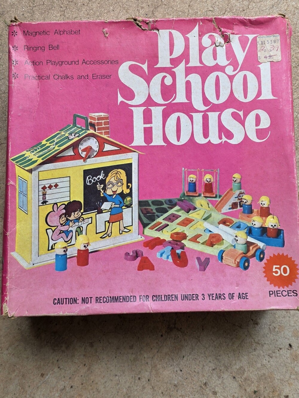 Vintage Fisher-Price Play Family School House